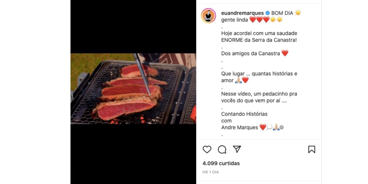 Viagem de André Marques (Foto: Reprodução / Instagram)