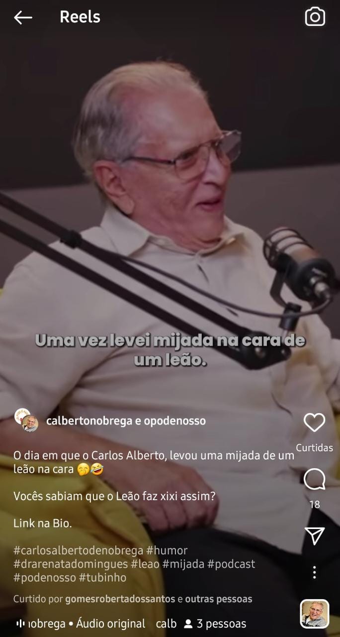 Publicação de Carlos Alberto (Foto: Reprodução/ Instagram)