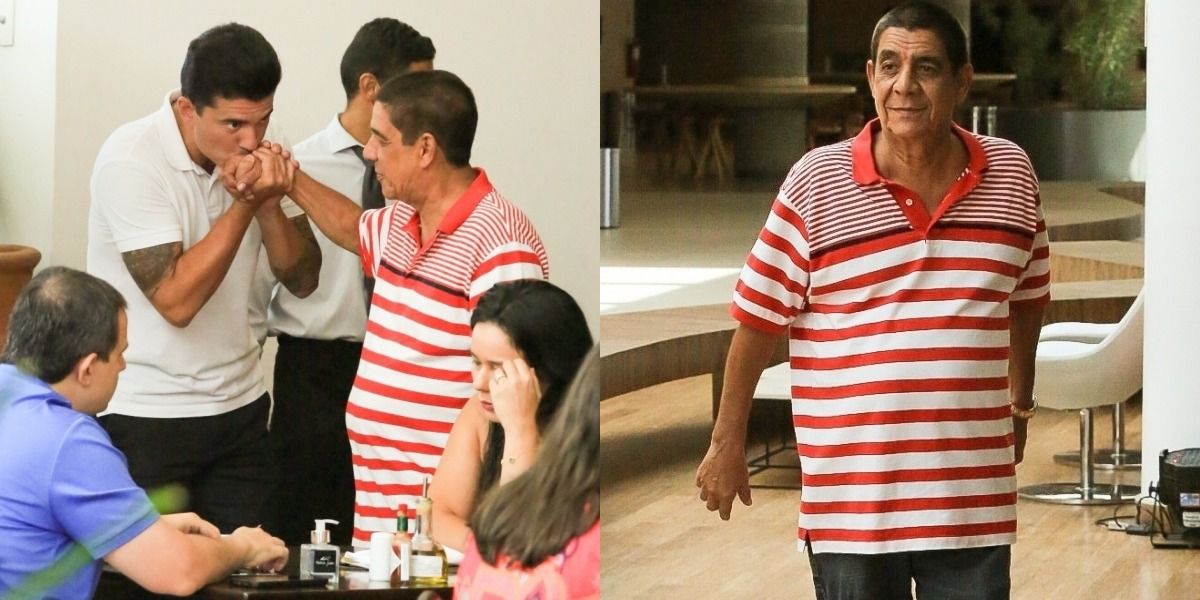 Zeca Pagodinho sendo amistoso com fãs em passeio a shopping - Foto Reprodução Edson Aipim Agnews