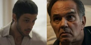 Ari e Guerra em cenas de Travessia (Foto: Reprodução / Globo / Montagem TV Foco)