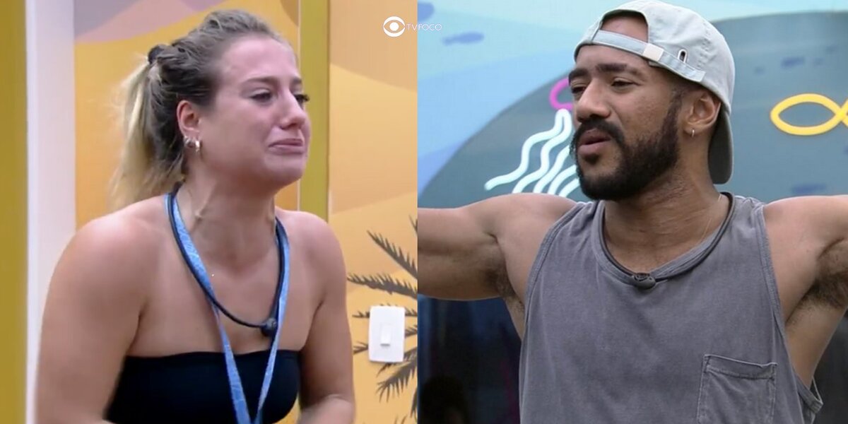 Bruna Griphao e Ricardo Camargo brigaram feio no BBB23 (Foto: Reprodução / Globoplay)