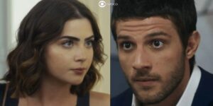 Ari (Chay Suede) e Chiara (Jade Picon) em Travessia (Foto: Reprodução / Globo)