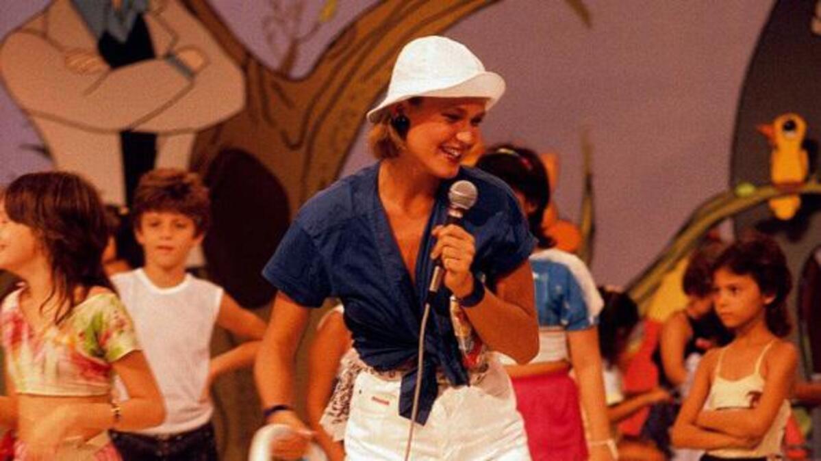 Xuxa no programa "Clube da Criança" em 1983 na findada Tv Manchete (Foto Reprodução/Internet)