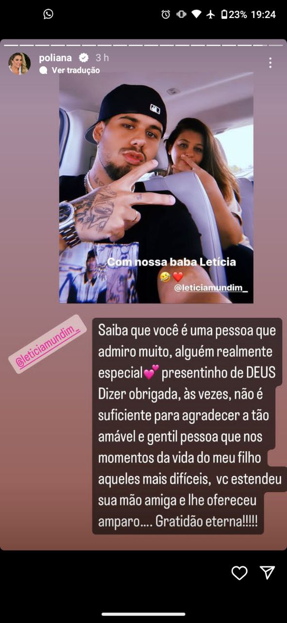 Poliana Rocha expôs mulher que ajuda Zé Felipe (Foto: Reprodução/ Instagram)