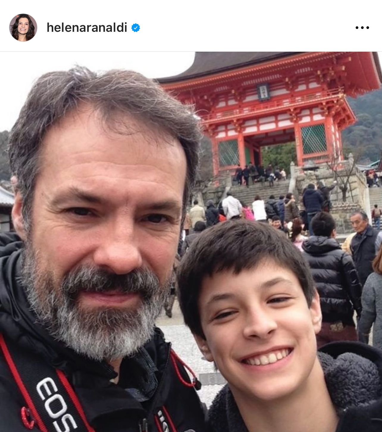 Ex-marido de Helena Ranaldi e o filho do casal (Reprodução - Instagram)