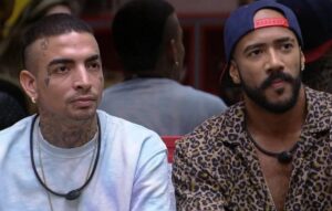 MC Guimê é o novo líder do BBB23; o cantor precisou entrar em consenso com Ricardo Alface (Foto: Reprodução / Globoplay)