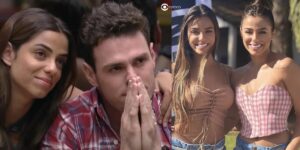 BBB23 - Irmã gêmea de Key é encurralada por fãs do casal 'Guskey' e revela se mantém contato com Gustavo (Foto: Reprodução / Globoplay / Instagram)