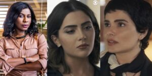 Laís, Chiara e Leonor em cenas de Travessia (Foto: Reprodução / Globo)