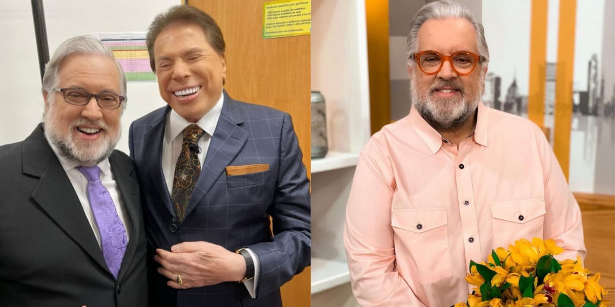 Leão Lobo trabalhou por anos no SBT e posou ao lado de Silvio Santos (Reprodução: Instagram)