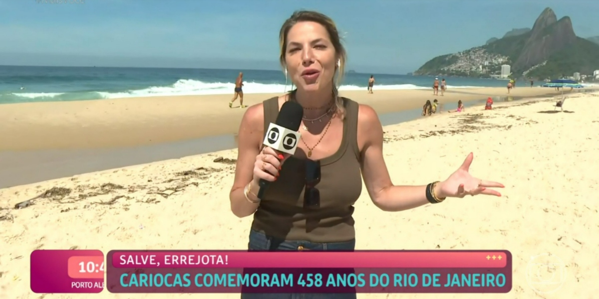 Luiza Zveiter comemorou aniversário do Rio de Janeiro no "Mais Você" (Foto: Reprodução/TV Globo)