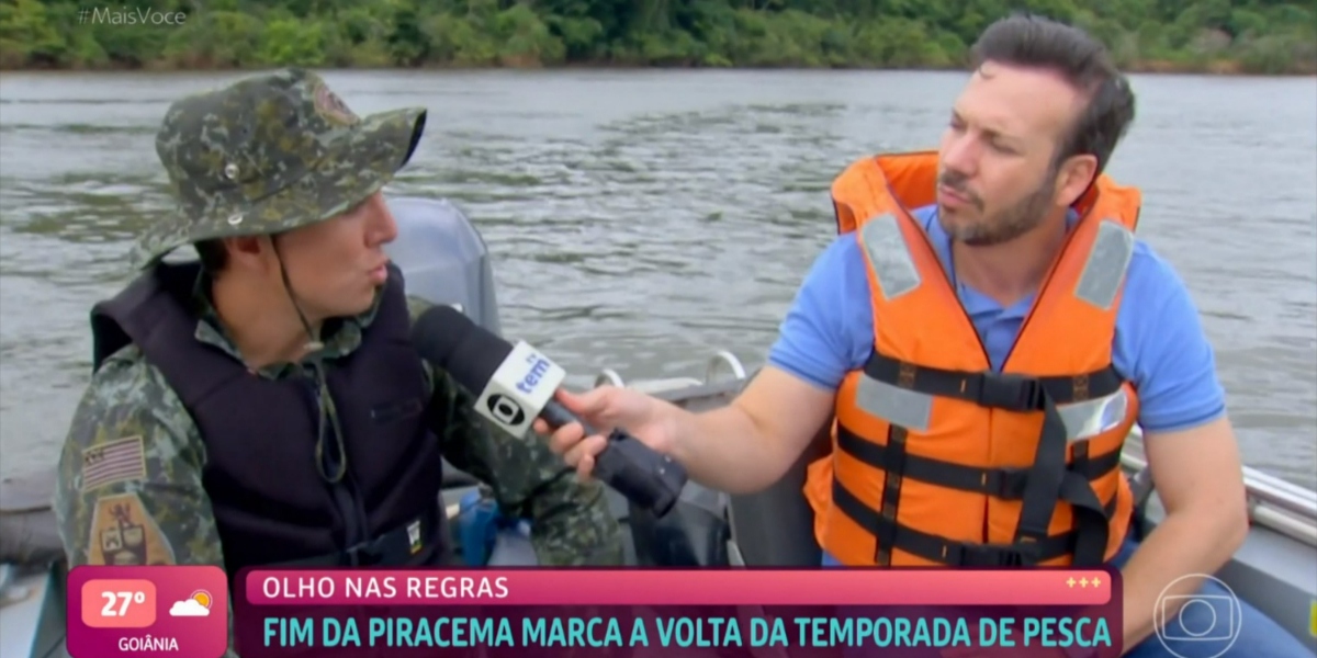 Reportagem do "Mais Você" mostrou atividade de pesca legalizada (Foto: Reprodução/TV Globo)