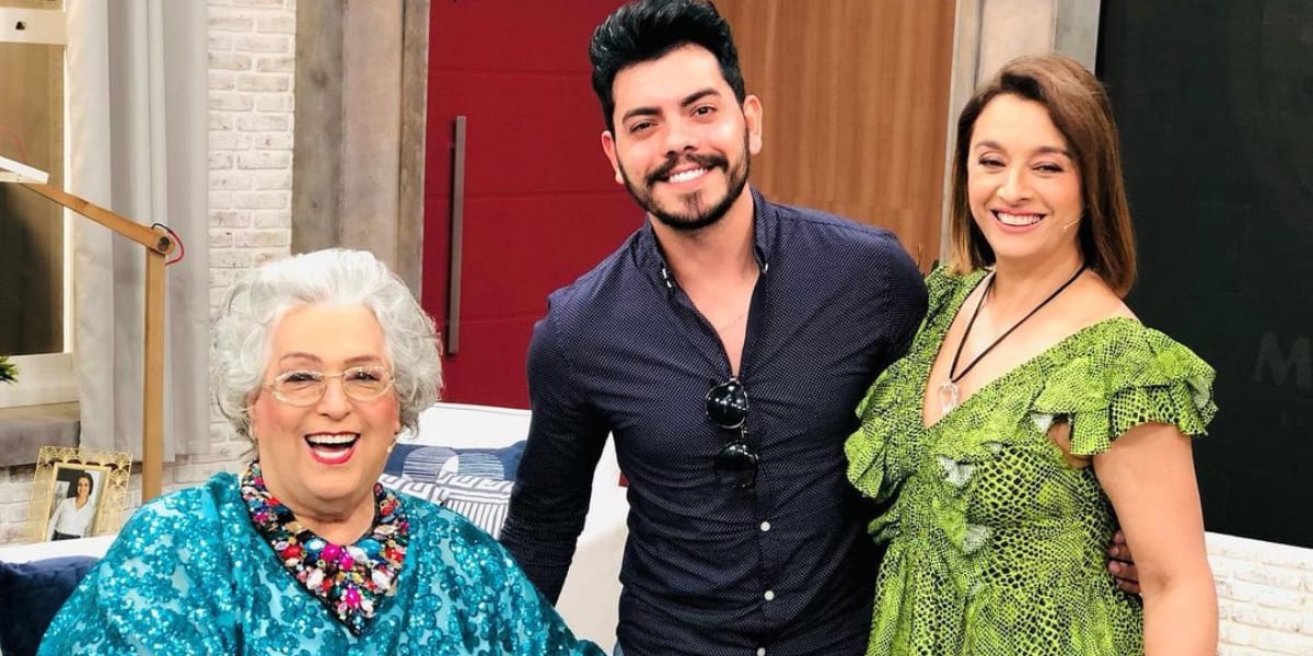 Mamma Bruschetta e Catia Fonseca no Melhor da Tarde com seus convidados (Reprodução: Band)