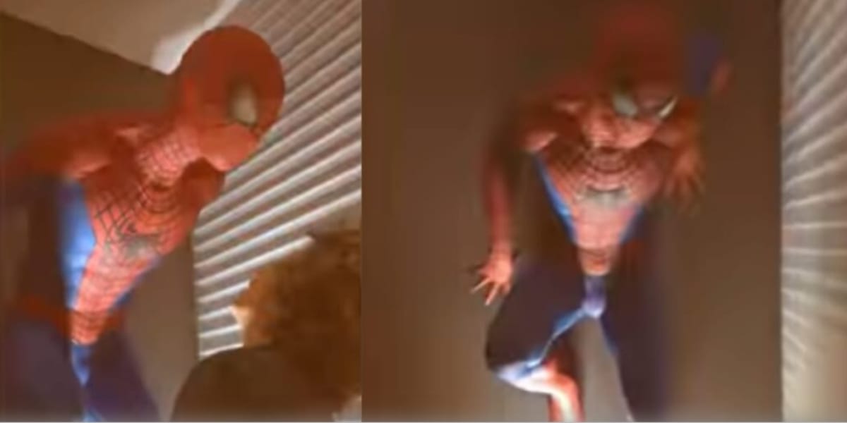 Estátua Gigante do Homem-Aranha que deu de presente para seu filho (Reprodução: Youtube)