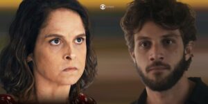 Núbia e Ari em Travessia (Foto: Reprodução / Globo / Montagem TV Foco)