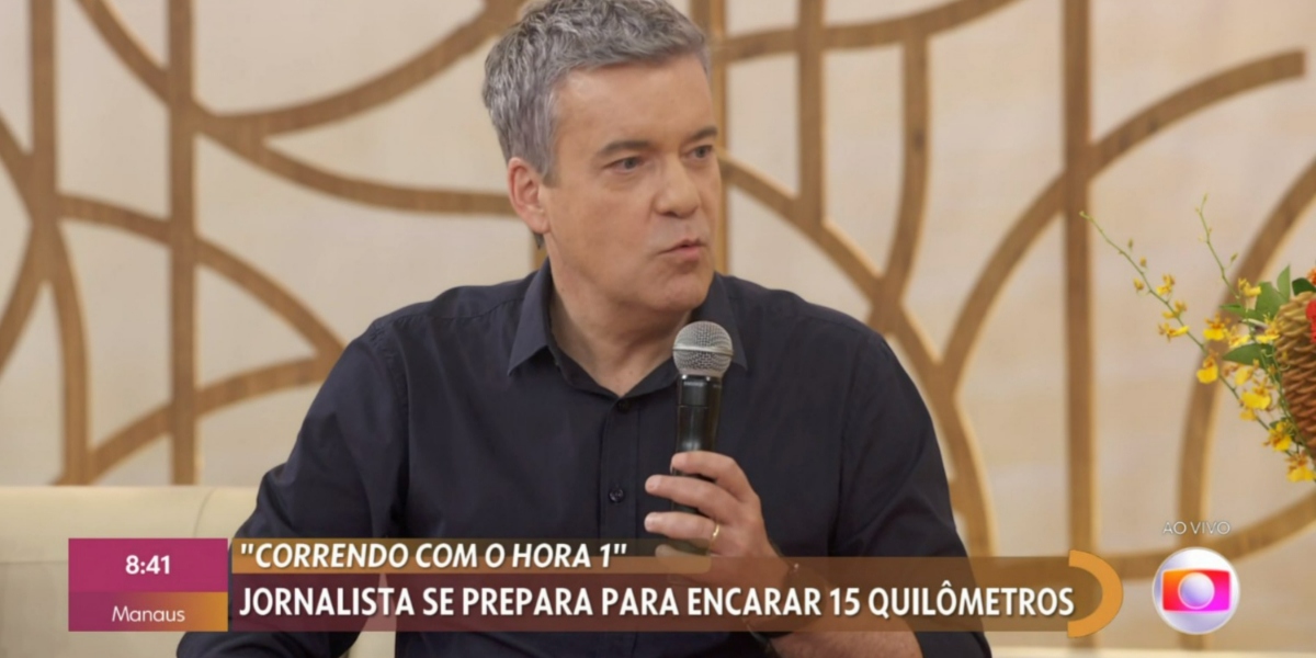 Roberto Kovalick confundiu nome de Patrícia Poeta com Fátima Bernardes (Foto: Reprodução/TV Globo)