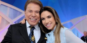 Silvio Santos e a filha, Patrícia Abravanel, no SBT - Foto: Reprodução/SBT