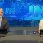 William Bonner e Renata Vasconcellos juntos na bancada do Jornal Nacional (Foto: Divulgação / TV Globo)