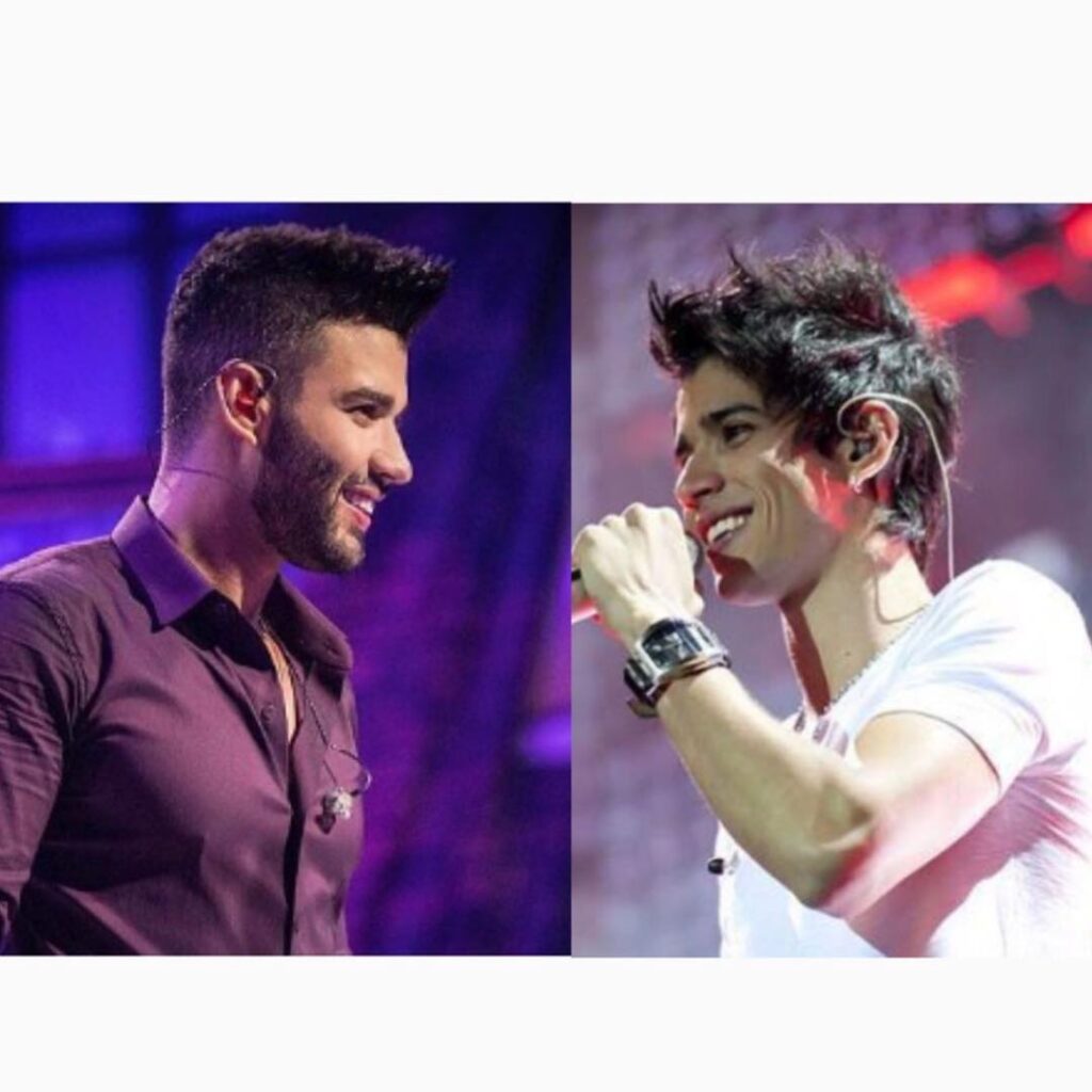 Antes e depois do cantor Gusttavo Lima (Foto: Reprodução, Instagram)