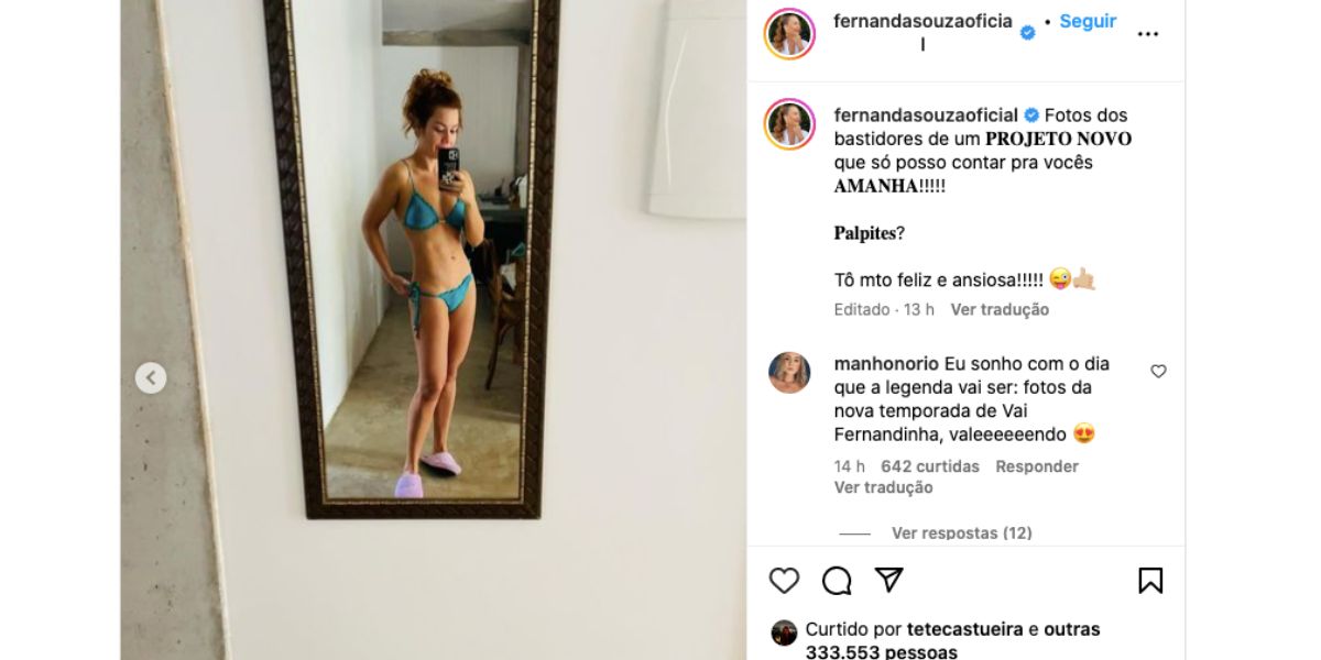 Fernanda Souza de biquíni (Foto: Reprodução / Instagram) 
