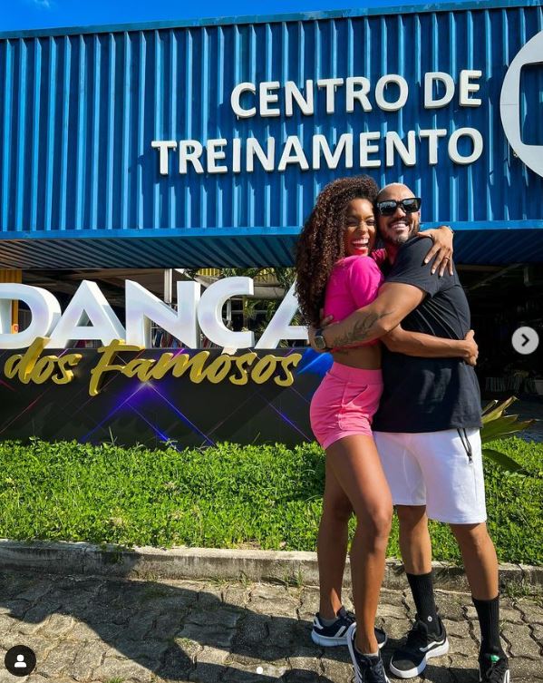A dançarina Camila Lobo e o cantor Belo - Foto Reprodução Instagram