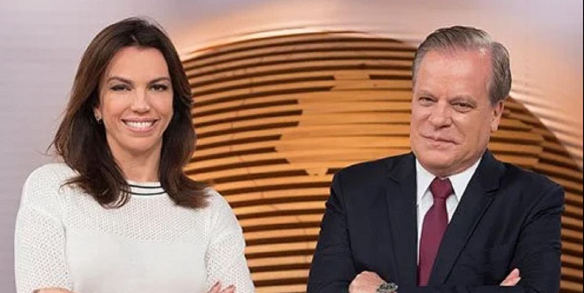 Ana Paula Araújo e Chico Pinheiro no Bom Dia Brasil (Foto: Reprodução / Globo)