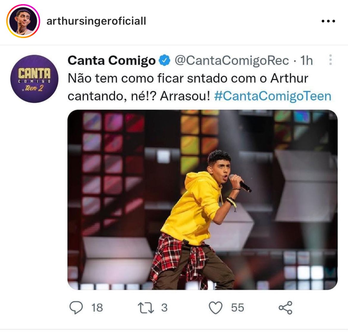 Arthur Singer - Foto Reprodução Instagram