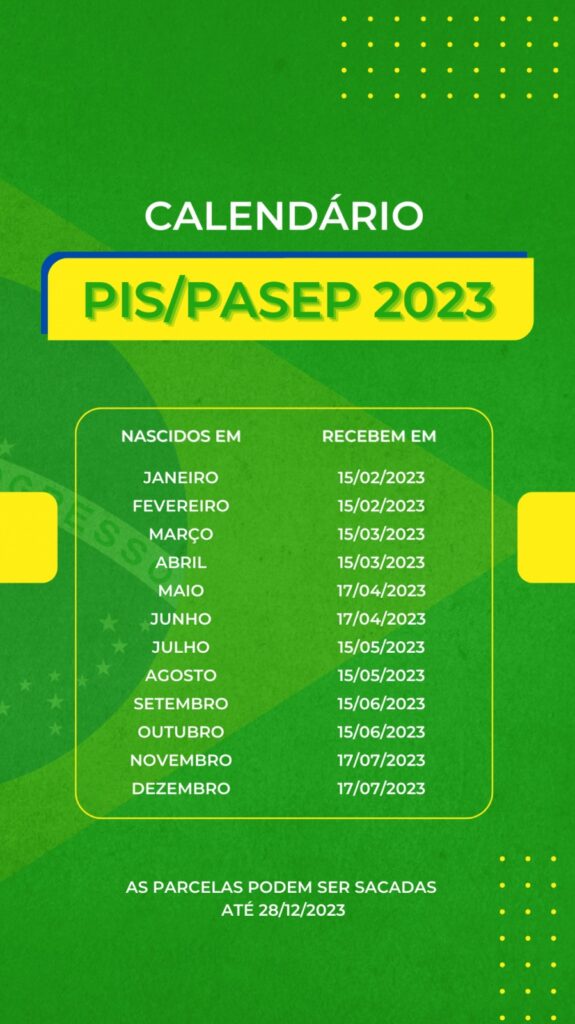 Calendário PIS/Pasep (Foto: Reprodução / Internet) 