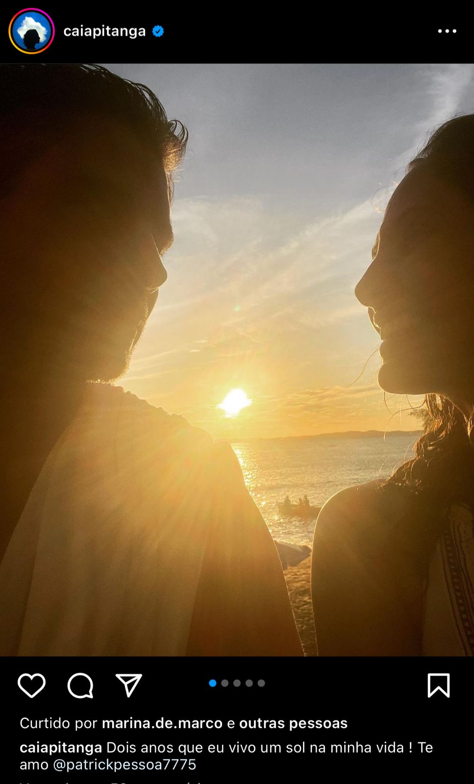 Camila ao lado de Patrick Pessoa - Foto Reprodução Instagram
