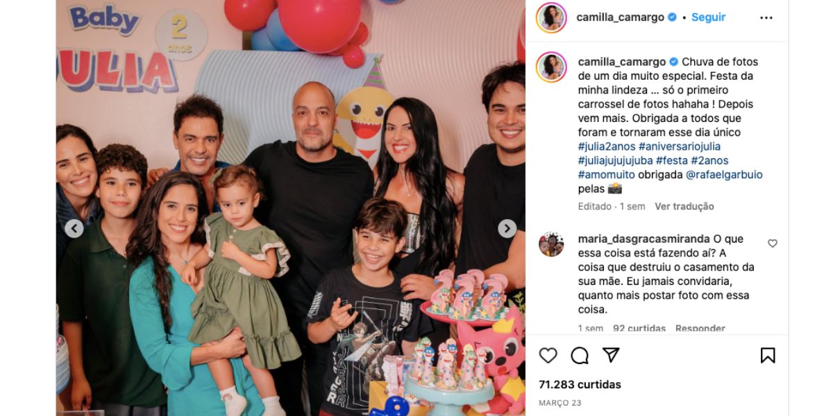 Camilla Camargo, Zezé, Graciele Lacerda, Wanessa, Igor e Leonardo (Foto: Reprodução / Instagram)