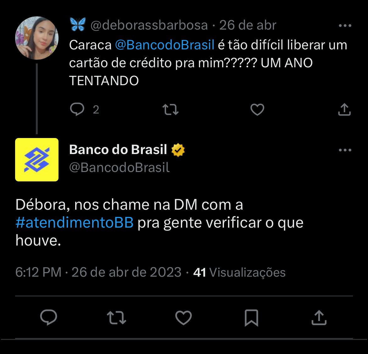 Clientes do Banco do Brasil estão enfurecidos com situação da empresa nesta sexta-feira (28) - Foto Reprodução Twitter