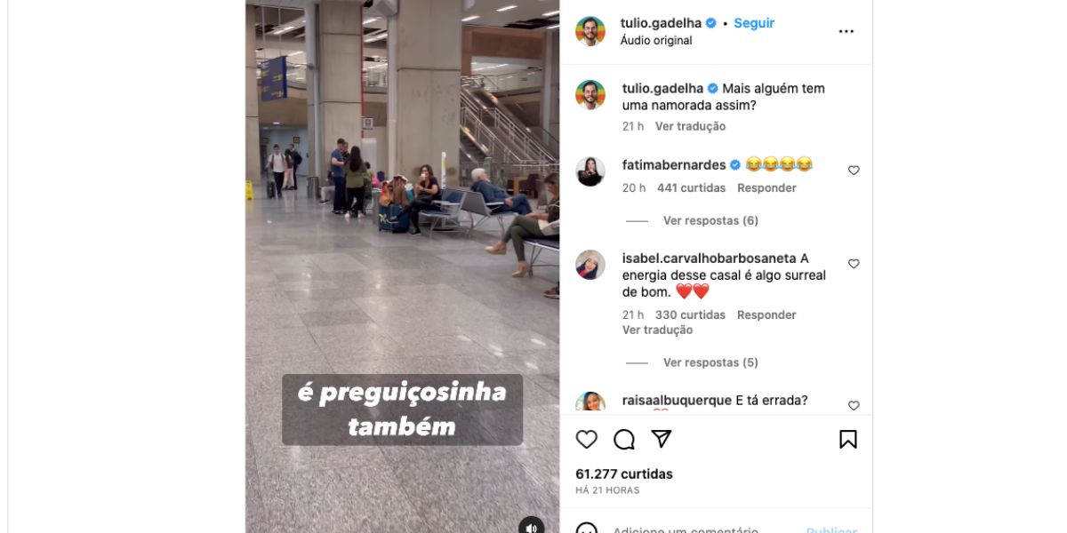 Fátima Bernardes em aeroporto (Foto: Reprodução / Instagram)