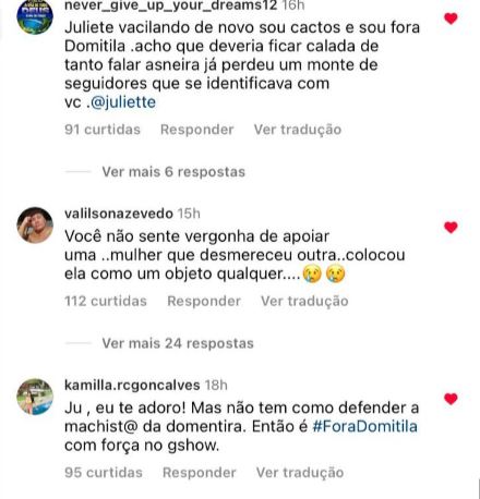Fãs massacram Juliette Freire - Foto Reprodução Instagram