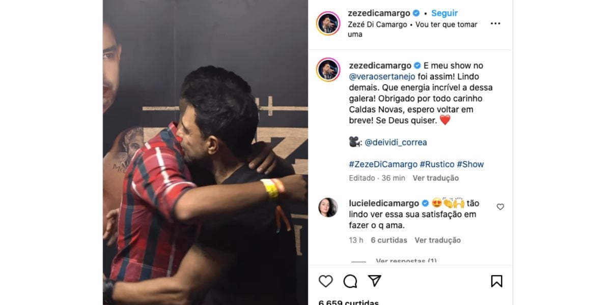 Homem chora ao ver Zezé Di Camargo (Foto: Reprodução / Instagram) 