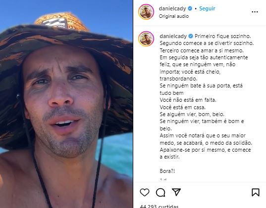 Marido de Ivete Sangalo entrega mensagem sobre a importância de ficar sozinho - Foto Reprodução instagram