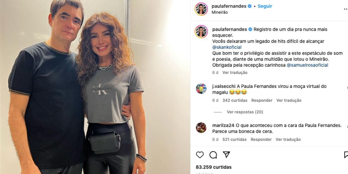 Paula Fernandes fala sobre aposentadoria da banda Skank (Foto: Reprodução / Instagram)