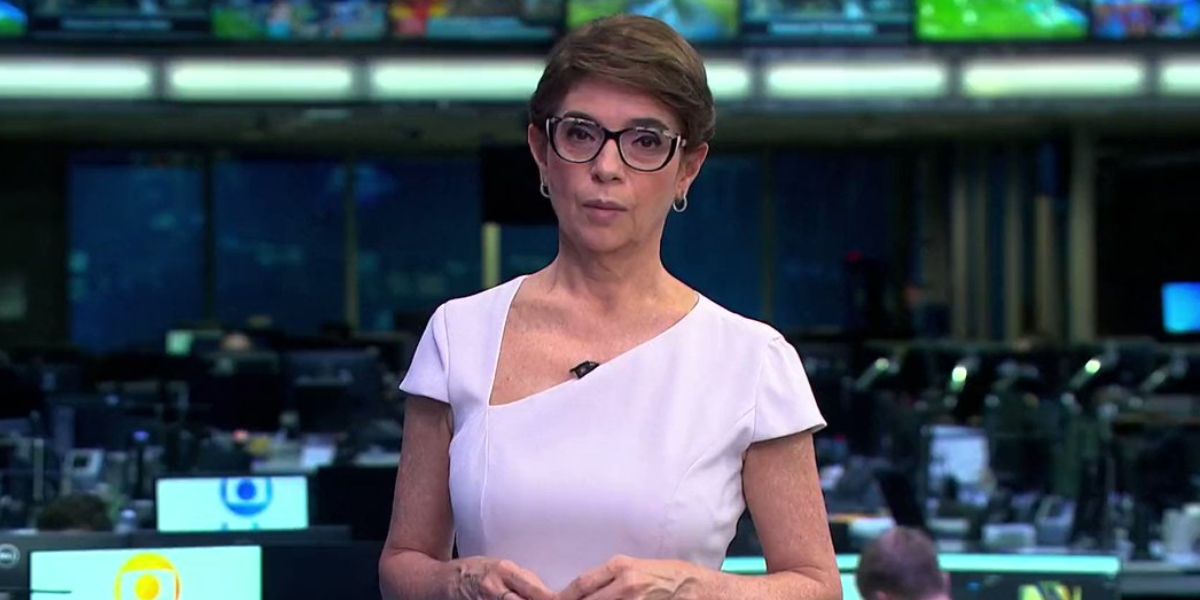 Renata Lo Prete nos estúdios do Jornal da Globo - Foto Reprodução Internet