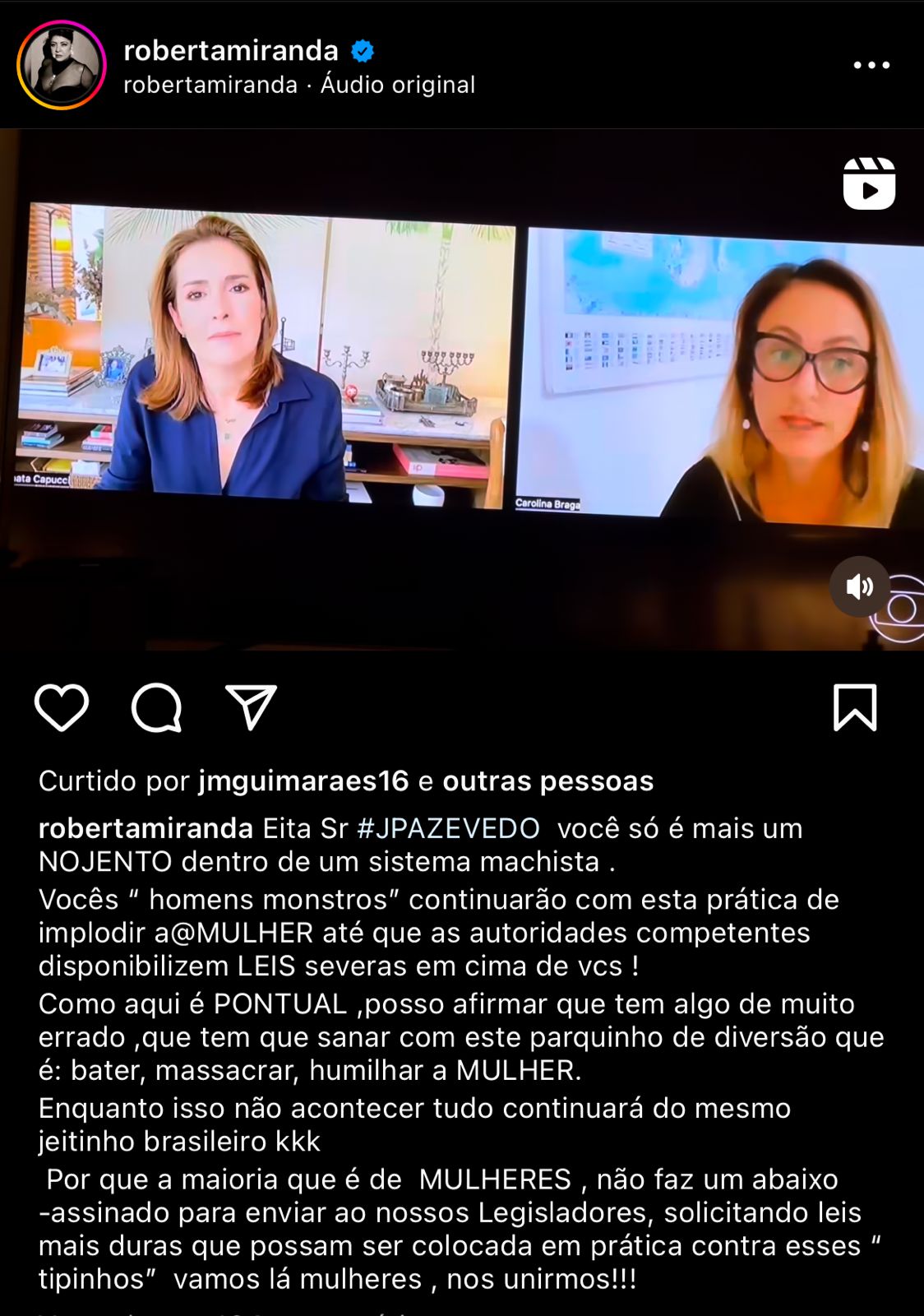Roberta Miranda se enfurece com situação exibida no programa Fantástico, da Globo - Foto Reprodução Instagram