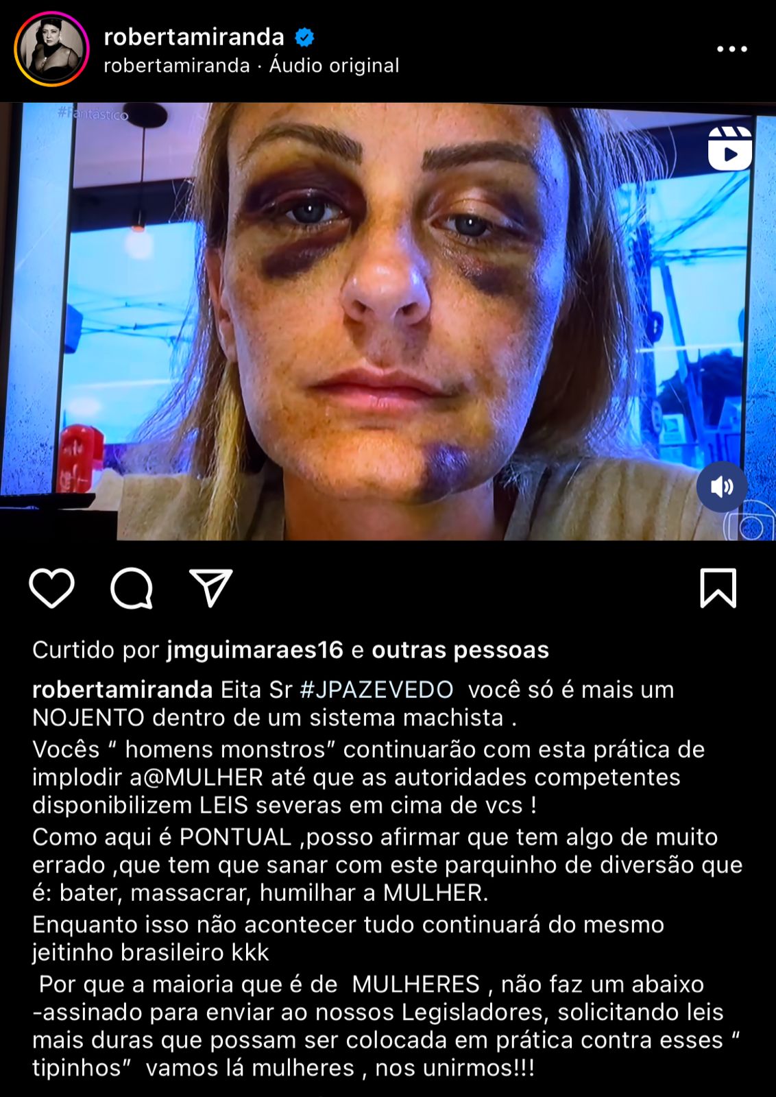 Roberta Miranda se enfurece com situação exibida no programa Fantástico, da Globo - Foto Reprodução Instagram