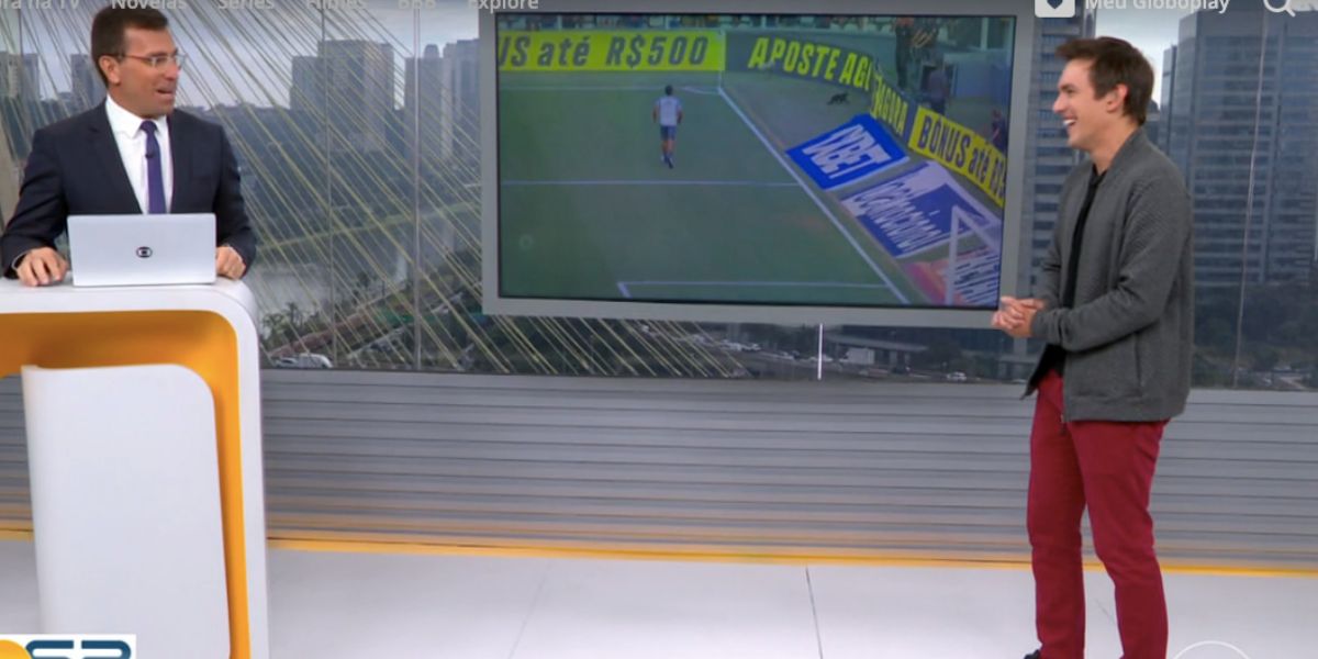 Rodrigo Bocardi e Alessandro Jodar no Bom Dia São Paulo (Foto: Reprodução / Globo)