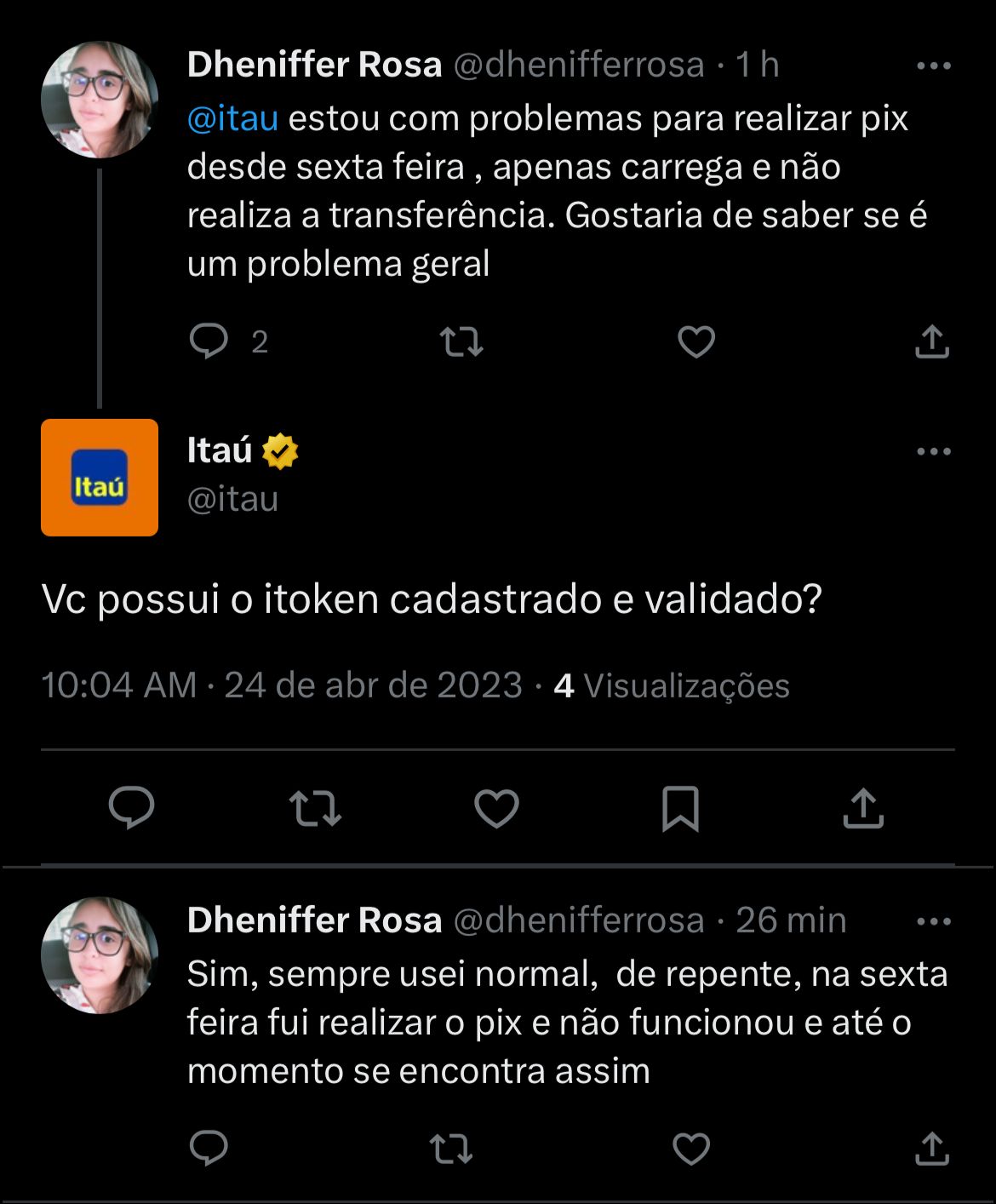 Situação do Itaú anda revoltando clientes nesta segunda-feira, 24 - Foto Reprodução Twitter