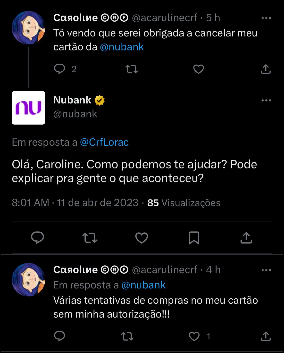 Situação do Nubank está enfurecendo clientes nesta terça-feira (11)  - Foto Reprodução twitter