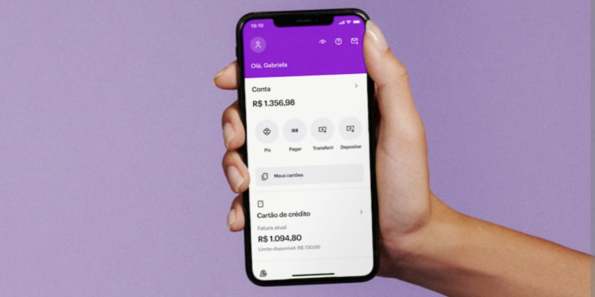 O banco não permitirá mais a tirada de prints dentro do aplicativo (Reprodução: Divulgação Nubank)