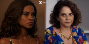 Brisa (Lucy Alves) e Núbia (Drica Moraes) em cenas de Travessia (Foto: Reprodução / Globo)