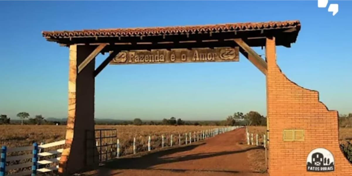 Portal de entrada da fazenda É o Amor (Reprodução: Youtube)