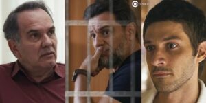 Guerra, Moretti e Ari em cenas de Travessia (Foto: Reprodução / Globo)