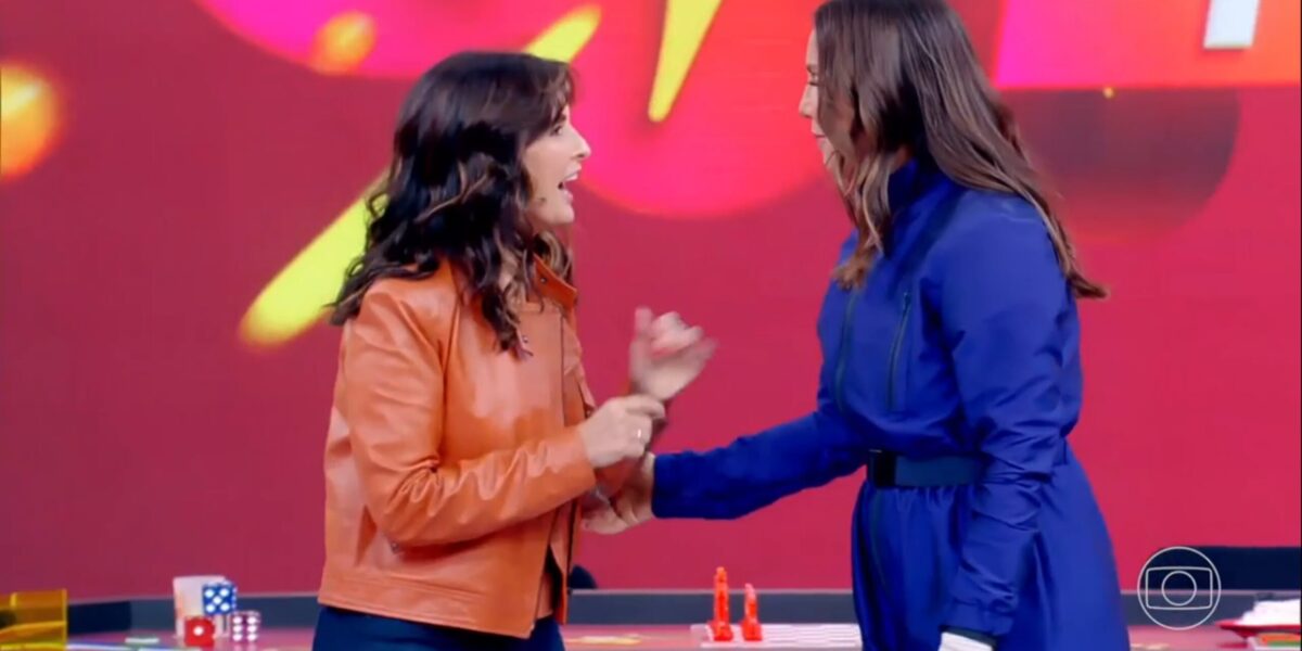 Fátima Bernardes e Ivete Sangalo no programa de Ivete (Foto: Reprodução/Internet)