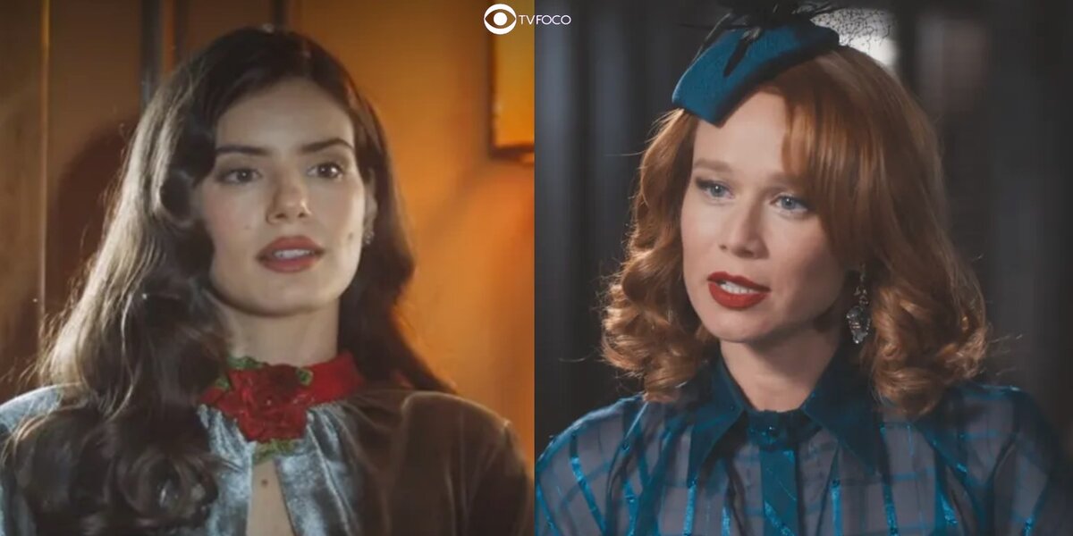 Marê (Camila Queiroz) e Gilda (Mariana Ximenes) em cenas de Amor Perfeito (Foto: Reprodução / Globo)