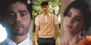 Orlando, Ivan e Marê em cenas de Amor Perfeito (Foto: Reprodução / Globo)