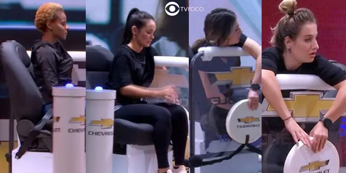 Aline, Amanda, Bruna e Larissa disputam a prova das finalistas do BBB23 (Foto: Reprodução / Globoplay)