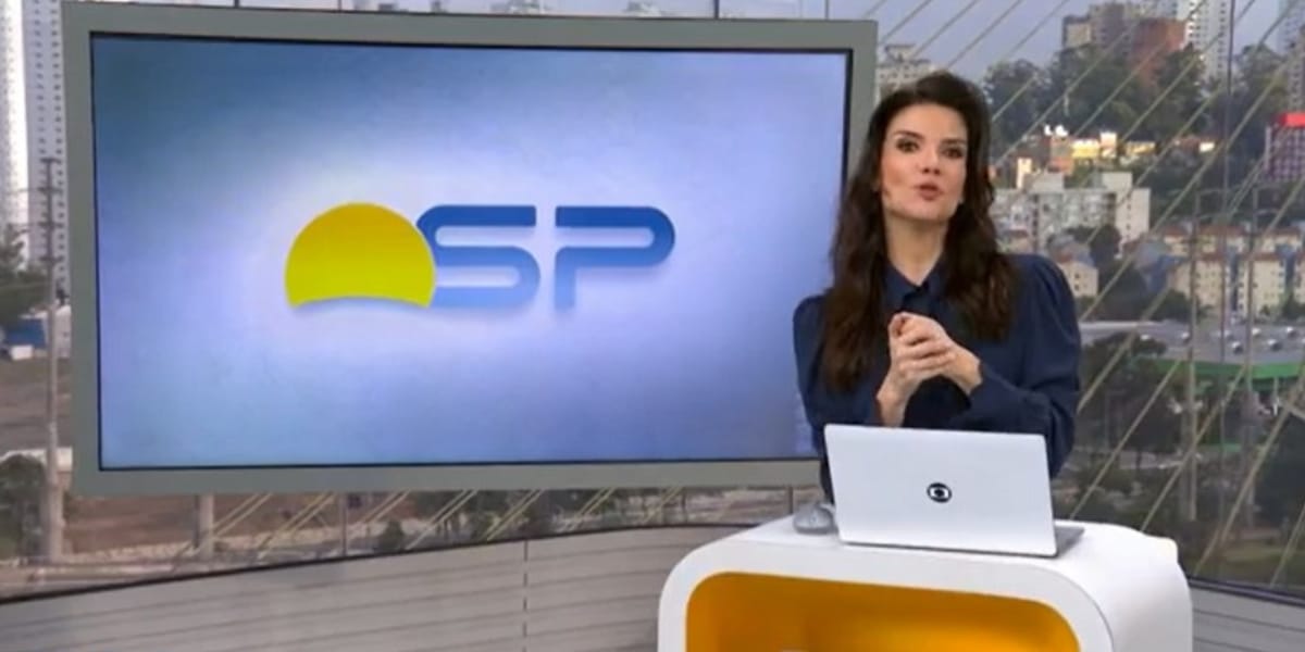 Sabina Simonato comandou o Bom Dia SP no começo desta semana (Reprodução: Globo)